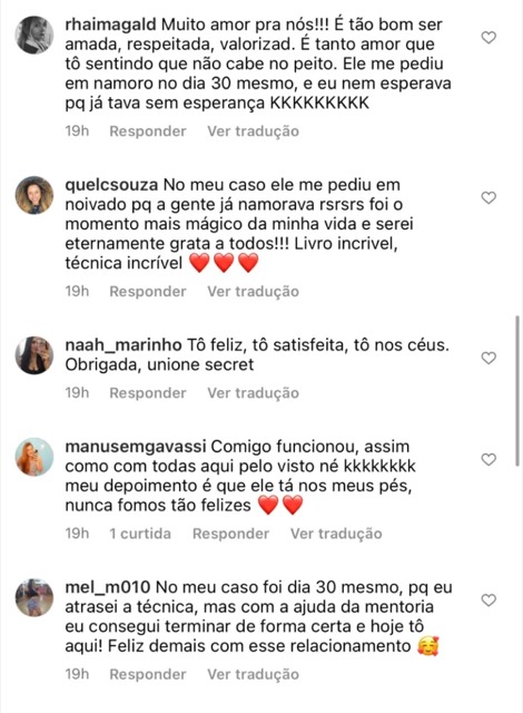 Depoimento de aluna